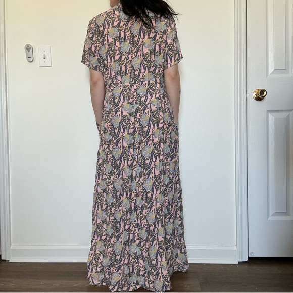 Flax maxi dress button up size small - Picture 5 of 6